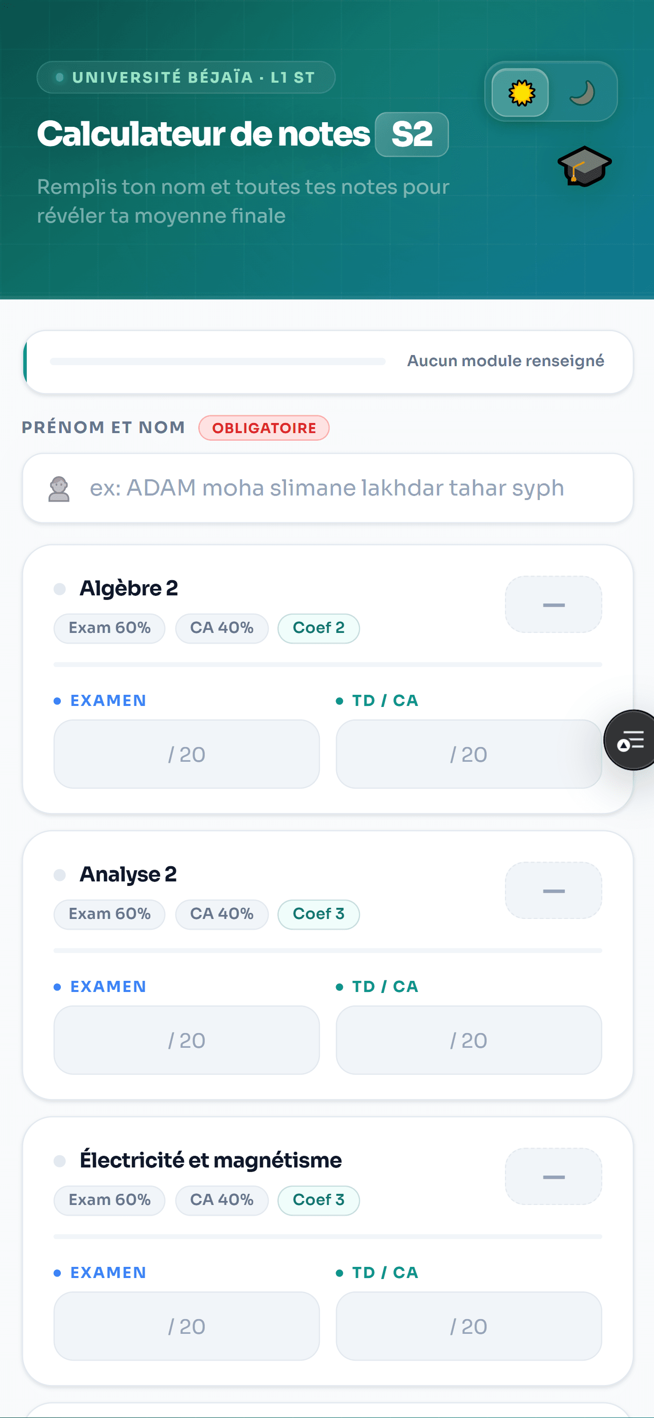 S2 Grade Calc mobile screenshot