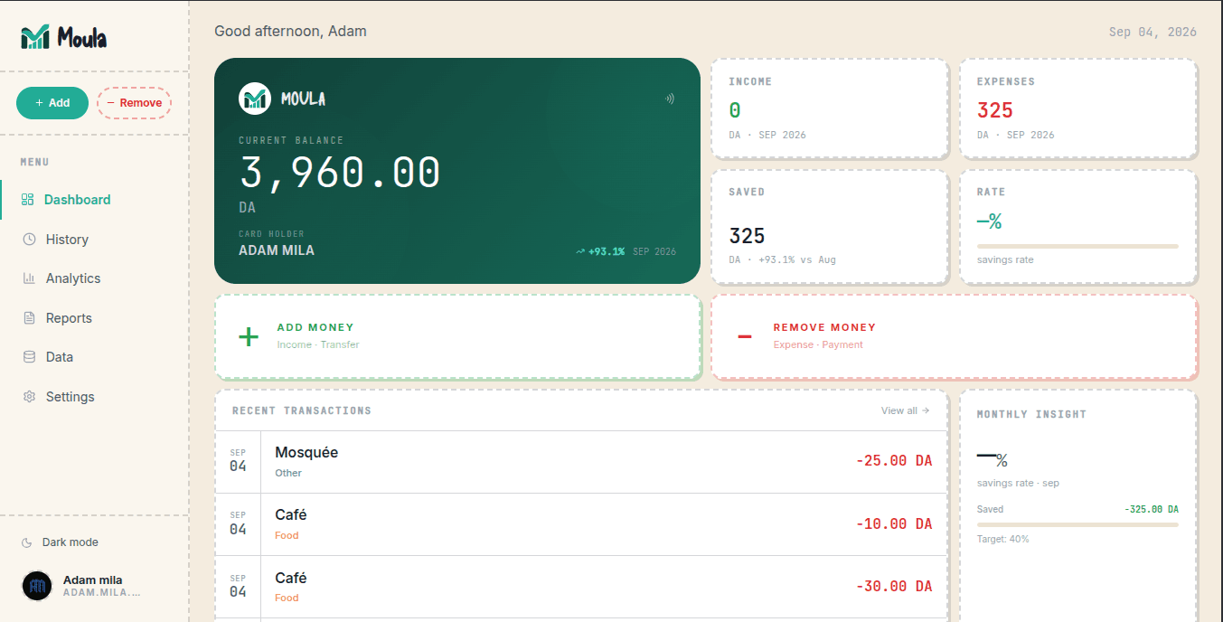 Moula desktop preview