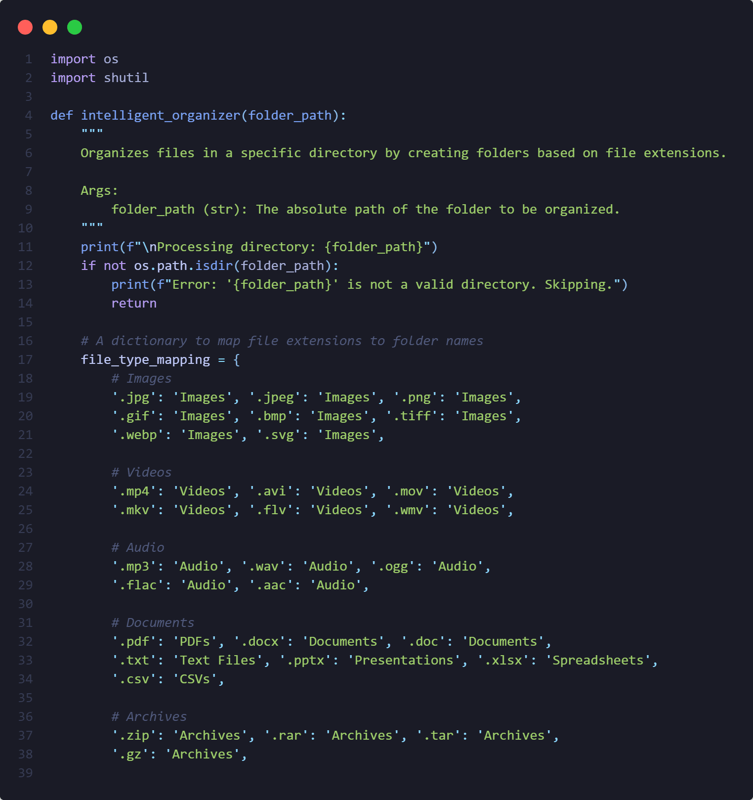 Data Organizer desktop preview